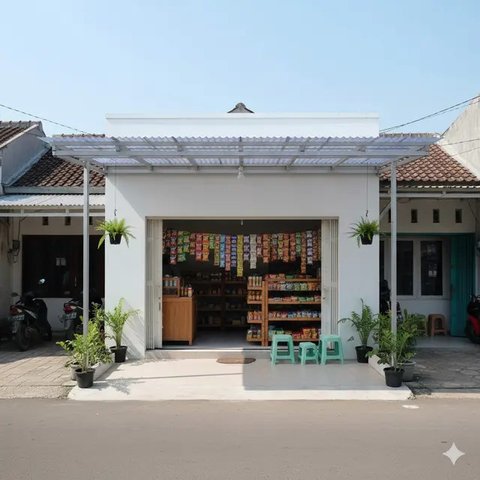Ilustrasi Cara Menata Warung Sembako agar Menarik Optimalisasi Tata Letak dengan Prinsip 'Eye Level is Buy Level'. Foto: Gemini