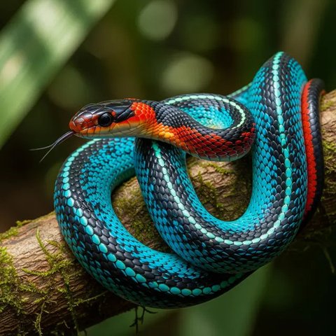 Blue coral snake atau ular cabai besar (saveourgreen.org)