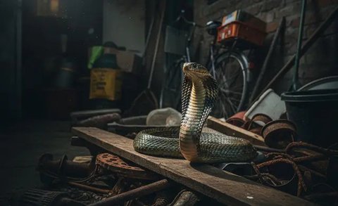 7 Tempat Hangat di Rumah yang Bisa Menarik Ular Kobra Datang, Waspadai Area Ini Sebelum Terlambat (Foto: Gemini AI)