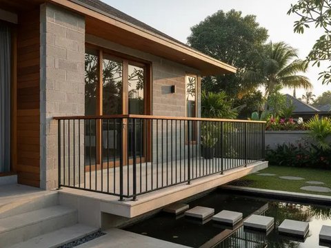7 Contoh Pagar Balkon Rumah, Inspirasi Desain Aman dan Estetis untuk Hunian Modern (Foto: Gemini AI)