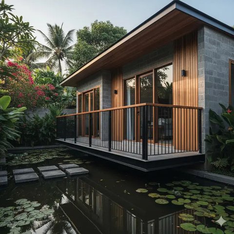 7 Contoh Pagar Balkon Rumah, Inspirasi Desain Aman dan Estetis untuk Hunian Modern (Foto: Gemini AI)