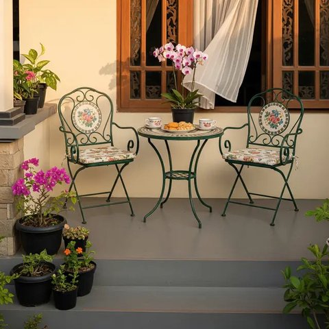 Ide Teras Depan Rumah Sempit. (Foto: Gemini AI)