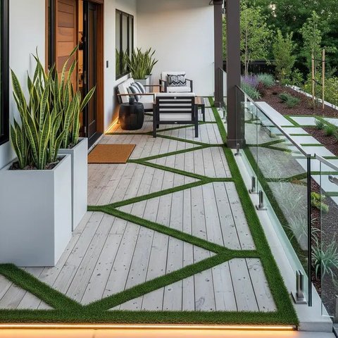 Ide Teras Depan Rumah Sempit. (Foto: Gemini AI)