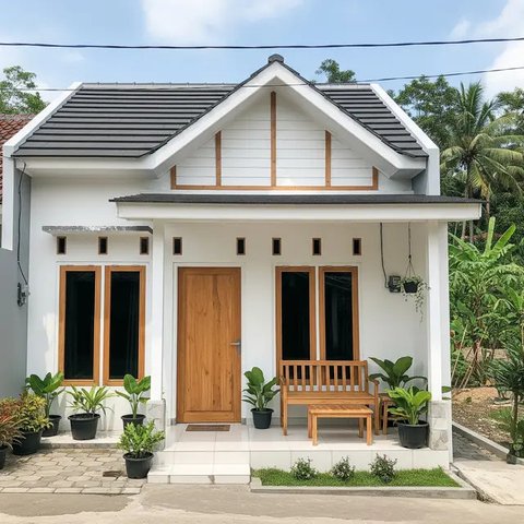 Ide Teras Depan Rumah Sempit. (Foto: Gemini AI)