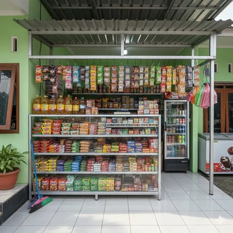 Warung Madura dengan Pom Bensin Mini (Gemini AI)