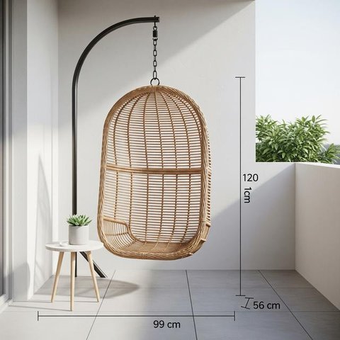 Teras Rumah Kecil dengan Ayunan Minimalis (Image by Gemini AI)