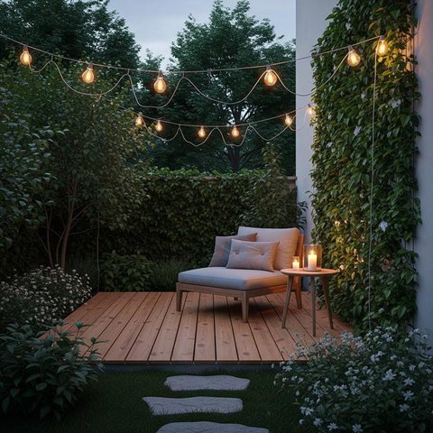 Teras Samping Rumah Kecil yang Bisa Jadi Area Nongkrong Santai (Image by Gemini AI)