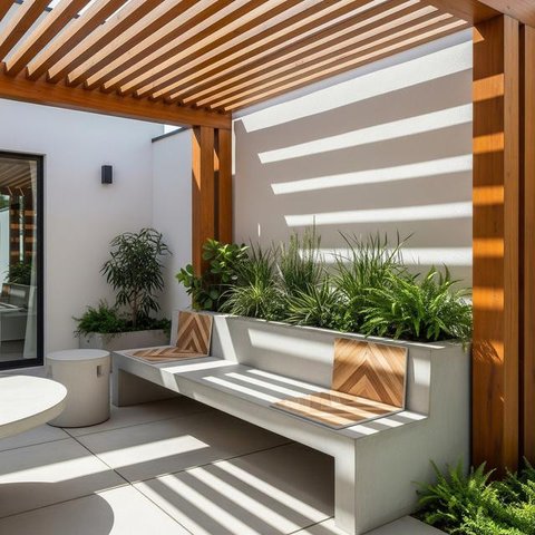 Teras Samping Rumah Kecil yang Bisa Jadi Area Nongkrong Santai (Image by Gemini AI)