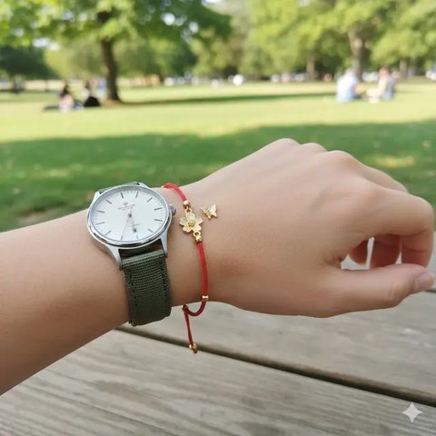 Model Gelang Emas 16 Karat untuk Dipakai Bersama Jam Tangan (Ilustrasi AI)