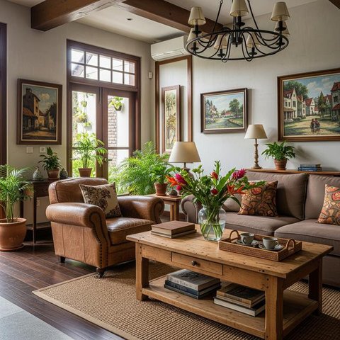 Rumah Pedesaan ala Eropa. (Foto: Gemini AI)