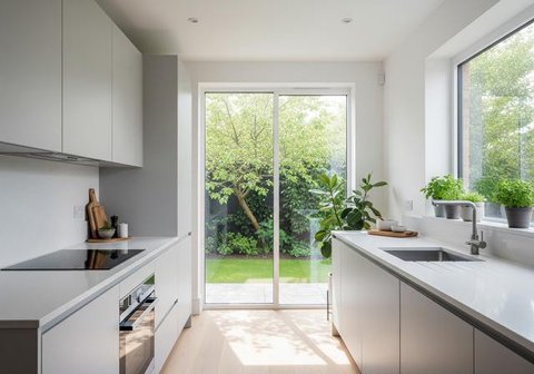 Desain Dapur Ukuran 3x3 Meter dengan Pencahayaan Alami (Sumber: gemini.com)