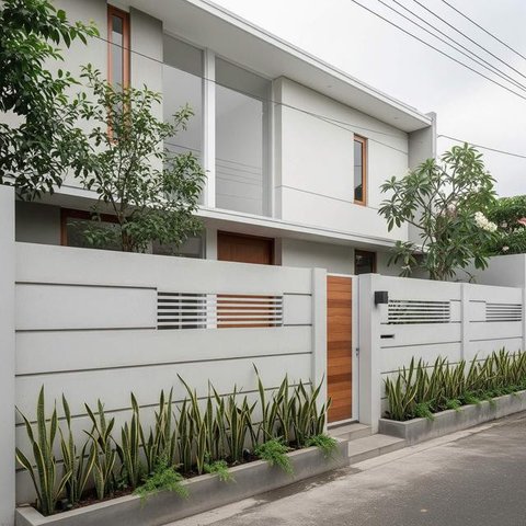 Model Pagar Rumah untuk Area Sempit. Foto: Gemini