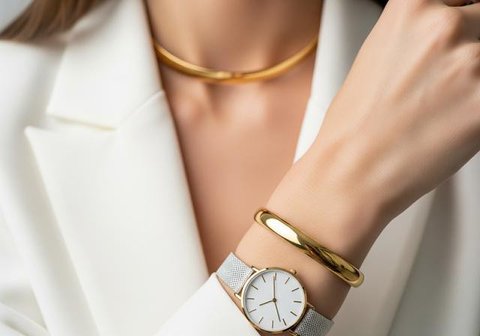 Model Gelang Emas Choker Simpel Tapi Elegan (Sumber: gemini)