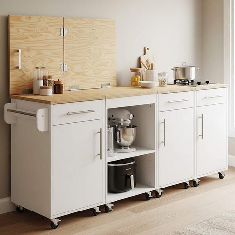 Ide Dapur Terbatas Tapi Rapi untuk Rumah Kontrakan. Foto: Gemini