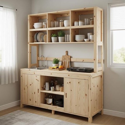 Ide Dapur Terbatas Tapi Rapi untuk Rumah Kontrakan. Foto: Gemini