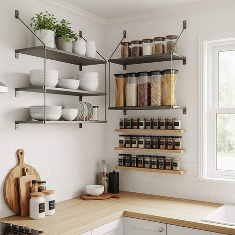 Ide Dapur Terbatas Tapi Rapi untuk Rumah Kontrakan. Foto: Gemini
