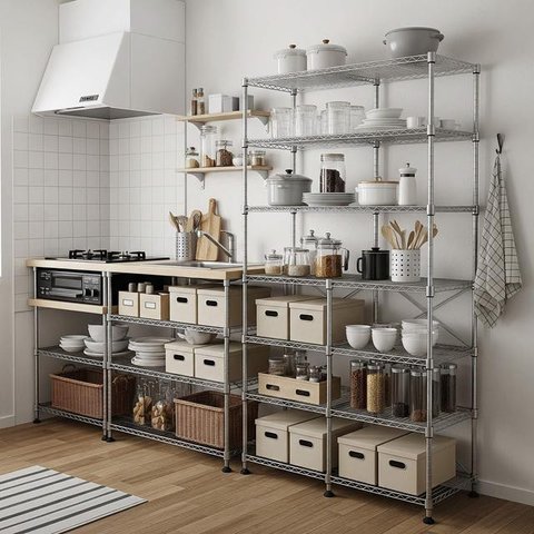 Ide Dapur Terbatas Tapi Rapi untuk Rumah Kontrakan. Foto: Gemini