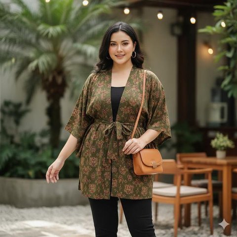 7 Model Atasan Batik untuk Orang Gemuk agar Terlihat Langsing, Nyaman dan Stylish (Foto: Gemini AI)