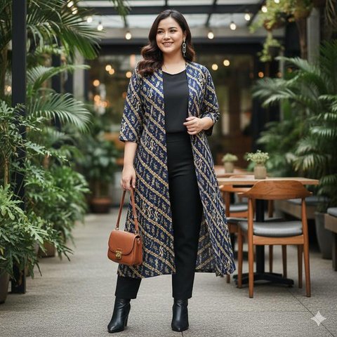 7 Model Atasan Batik untuk Orang Gemuk agar Terlihat Langsing, Nyaman dan Stylish (Foto: Gemini AI)