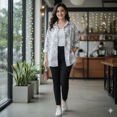 7 Model Atasan Batik untuk Orang Gemuk agar Terlihat Langsing, Nyaman dan Stylish (Foto: Gemini AI)