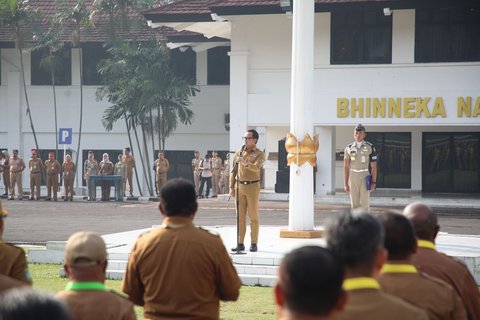 Wamendagri Bima Arya Sugiarto Pimpin Apel Perdana Rakor Sekda dan Kepala Bappeda