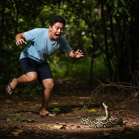 Kesalahan Umum Saat Mengusir Ular. Foto: Gemini
