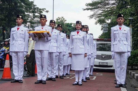 Upacara peringatan Hari Sumpah Pemuda di Museum Sumpah Pemuda, Jakarta, Selasa (28/10/2025).
