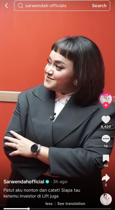 Postingan Sarwendah.