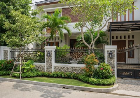 Pagar Rumah Natural dengan Batu Kali (Sumber: gemini.com)