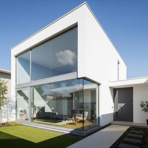 Rumah Sederhana dengan Garasi Kecil/Desain Rumah Sederhana 7x12 (Sumber: gemini.com)