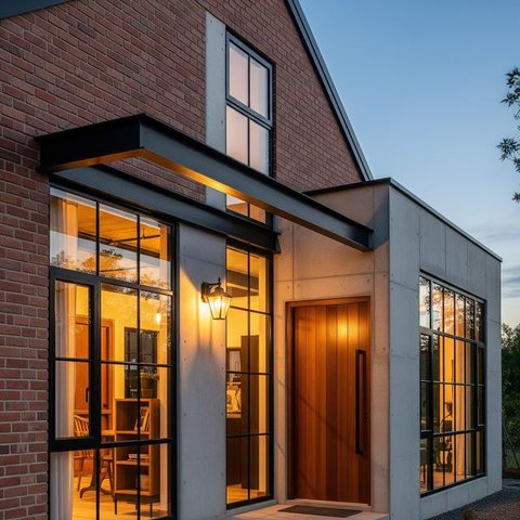 Rumah Sederhana dengan Garasi Kecil/Desain Rumah Sederhana 7x12 (Sumber: gemini.com)