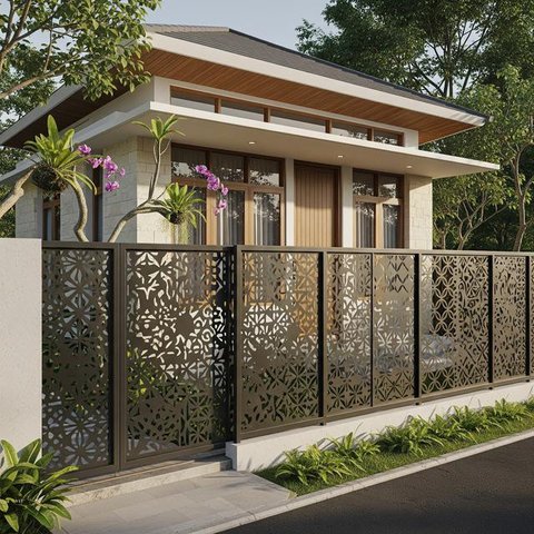 Model Pagar Rumah Kecil Tapi Kokoh dan Elegan/Gemini AI