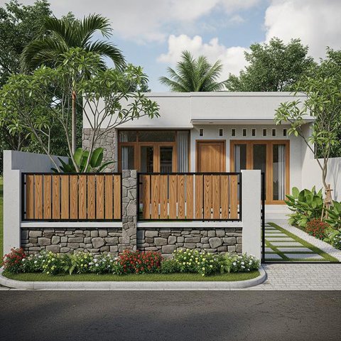 Model Pagar Rumah Kecil Tapi Kokoh dan Elegan/Gemini AI