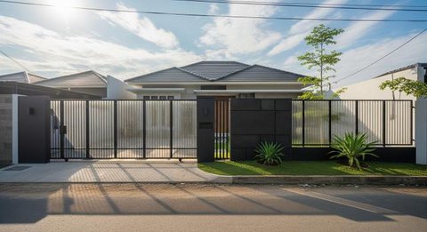 Model Pagar Besi Kombinasi Polikarbonat untuk Rumah Minimalis dengan Budget Terjangkau