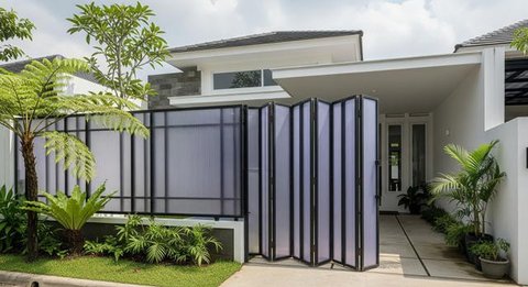 Model Pagar Besi Kombinasi Polikarbonat untuk Rumah Minimalis dengan Budget Terjangkau