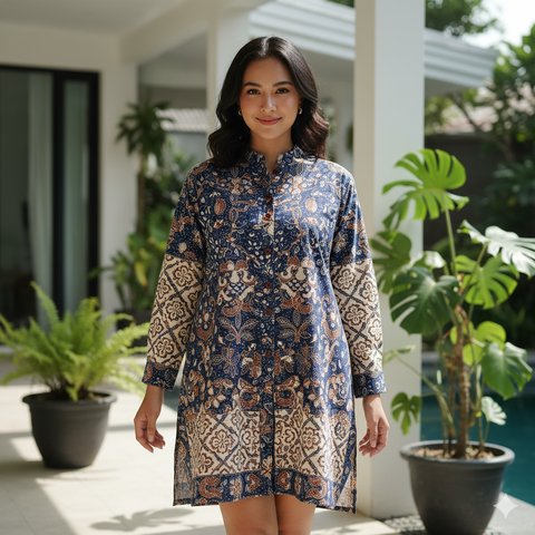 Ilustrasi Daster Batik