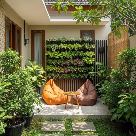 Makeover Halaman Depan Jadi Tempat Nongkrong Nyaman. Foto: Gemini