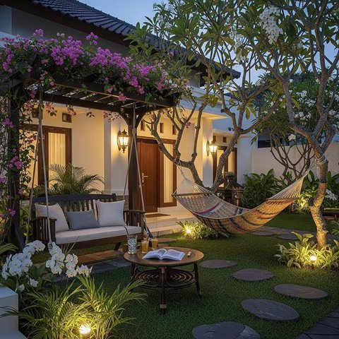 Makeover Halaman Depan Jadi Tempat Nongkrong Nyaman. Foto: Gemini