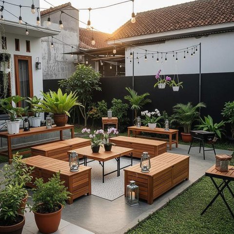 Makeover Halaman Depan Jadi Tempat Nongkrong Nyaman. Foto: Gemini