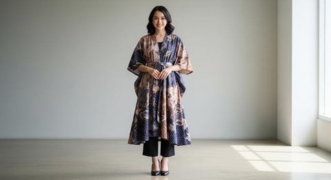 Contoh Model Atasan Batik Kimono Anti Kaku 2025