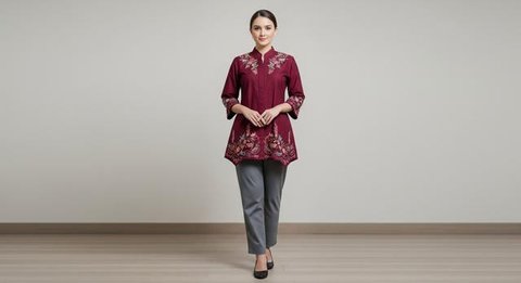 Contoh Model Atasan Batik Kimono Anti Kaku 2025