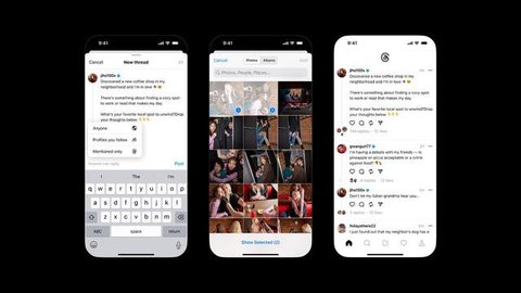 Tampilan situs Threads Instagram versi web (Meta)