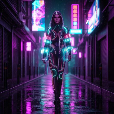 Prompt AI Edit Foto dengan Gaya Cyberpunk Neon 2025