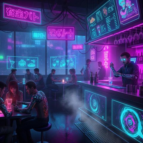Prompt AI Edit Foto dengan Gaya Cyberpunk Neon 2025