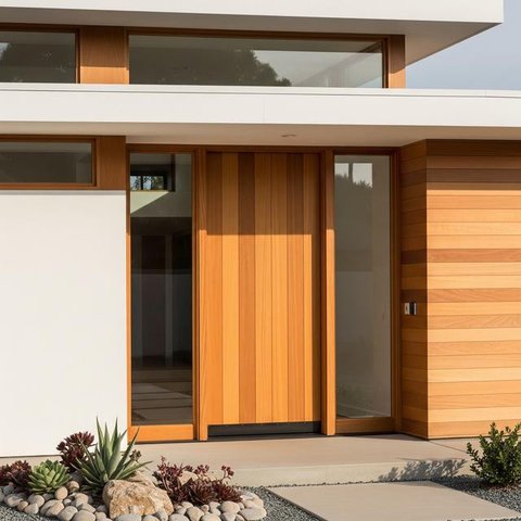 Gambar Rumah Minimalis dengan Pintu Anti Ular yang Estetik (Image by Gemini AI)