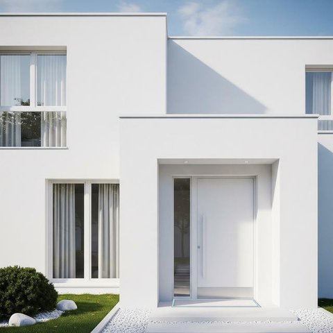 Gambar Rumah Minimalis dengan Pintu Anti Ular yang Estetik (Image by Gemini AI)