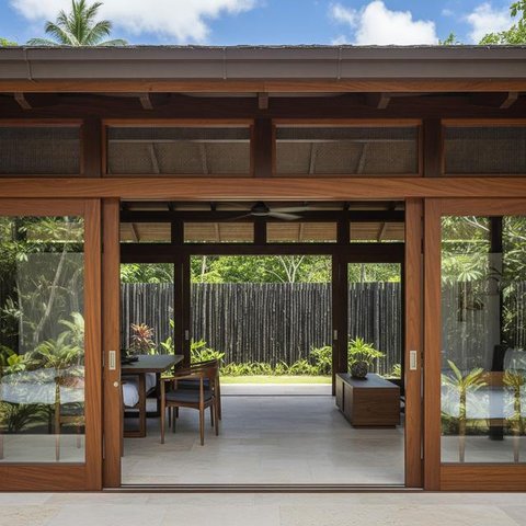 Gambar Rumah Minimalis dengan Pintu Anti Ular yang Estetik (Image by Gemini AI)