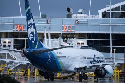 Ilustrasi pesawat Boeing 737 Max 8 (AFP/Stephen Brashear)