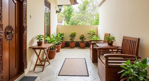 Tips Menata Pot Bunga dan Kursi di Teras Sempit agar Tetap Nyaman
