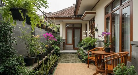 Tips Menata Pot Bunga dan Kursi di Teras Sempit agar Tetap Nyaman